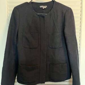 collarless blazer